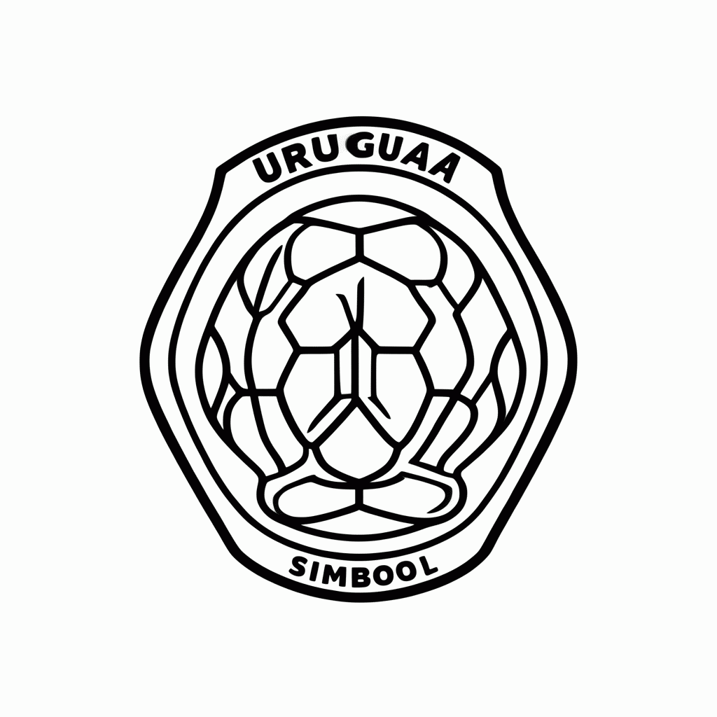 Desenho de Símbolo da Seleção Uruguaia para colorir e imprimir grátis em folha A4