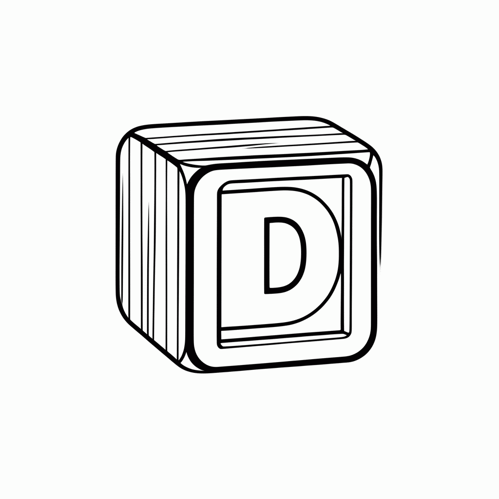Desenho de Sílaba DI para colorir e imprimir grátis em folha A4