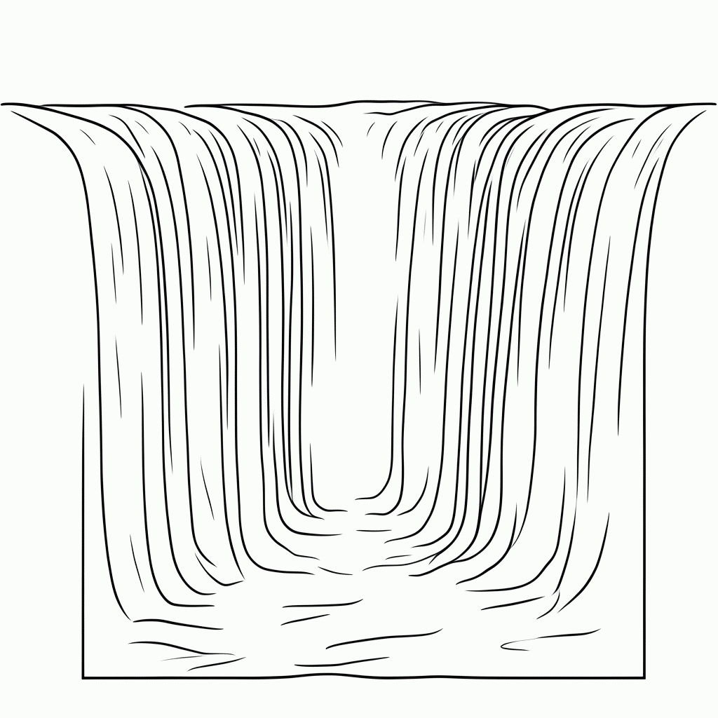 Desenho de Cataratas Do Iguacu para colorir e imprimir grátis em folha A4