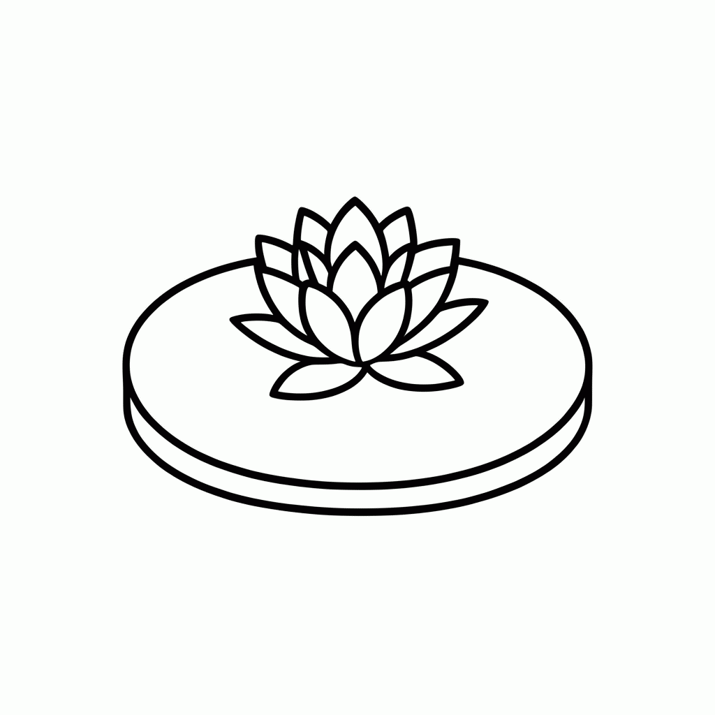 Desenho de Flor Vitoria Regia para colorir e imprimir grátis em folha A4