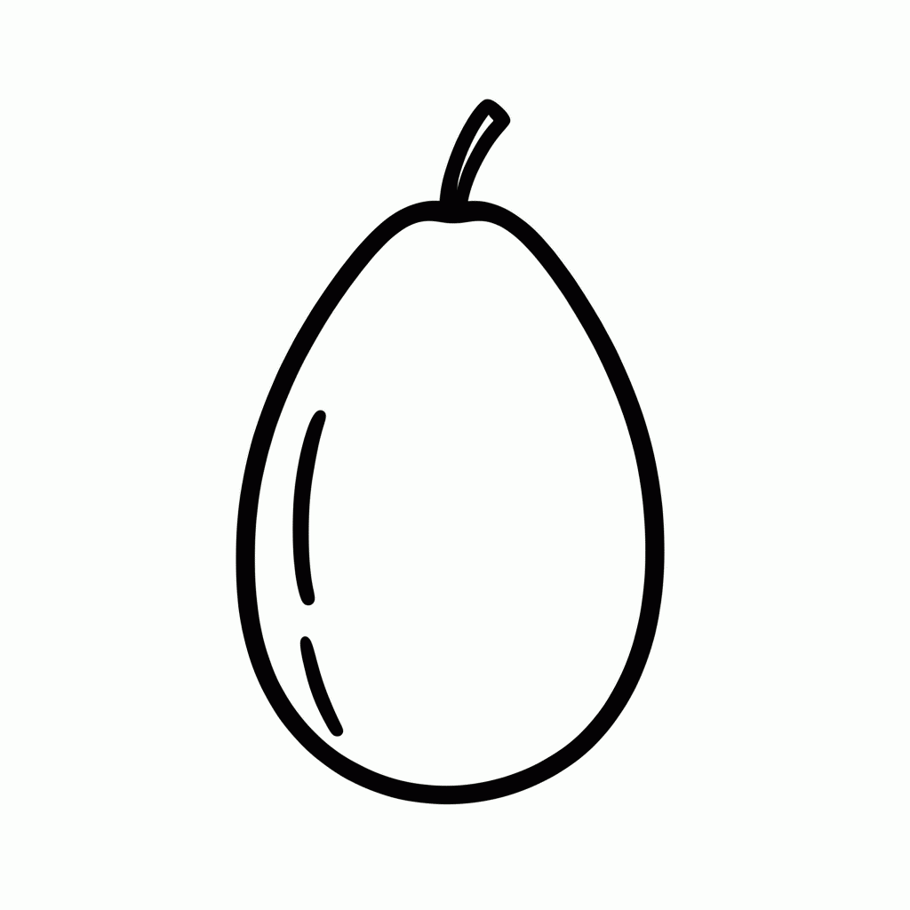 Desenho de Fruta Cupuacu para colorir e imprimir grátis em folha A4