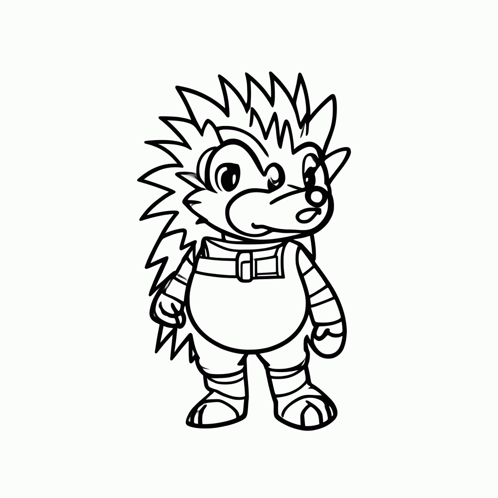Desenho de Doutor Eggman Vilao para colorir e imprimir grátis em folha A4