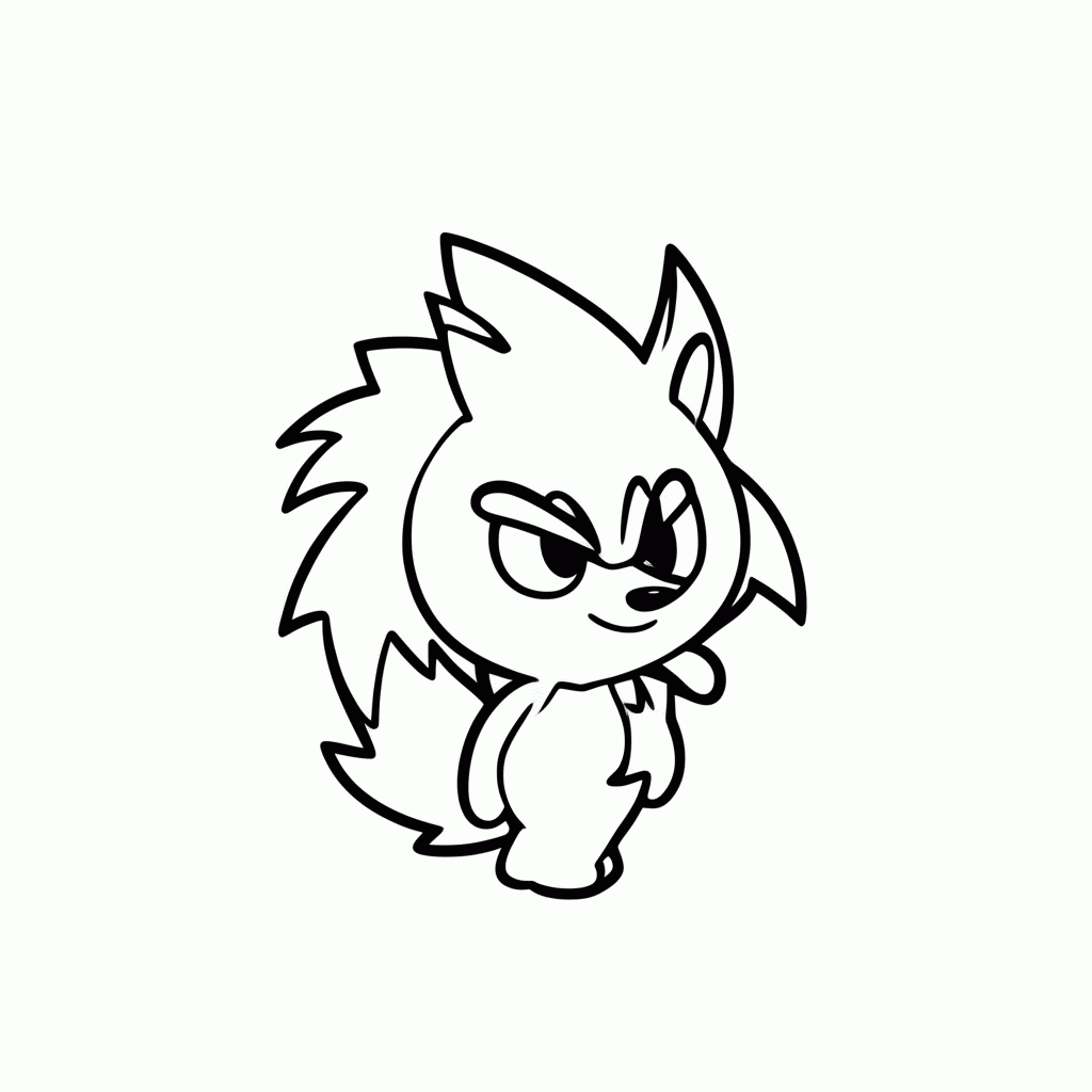 Desenho de Super Sonic Dourado para colorir e imprimir grátis em folha A4