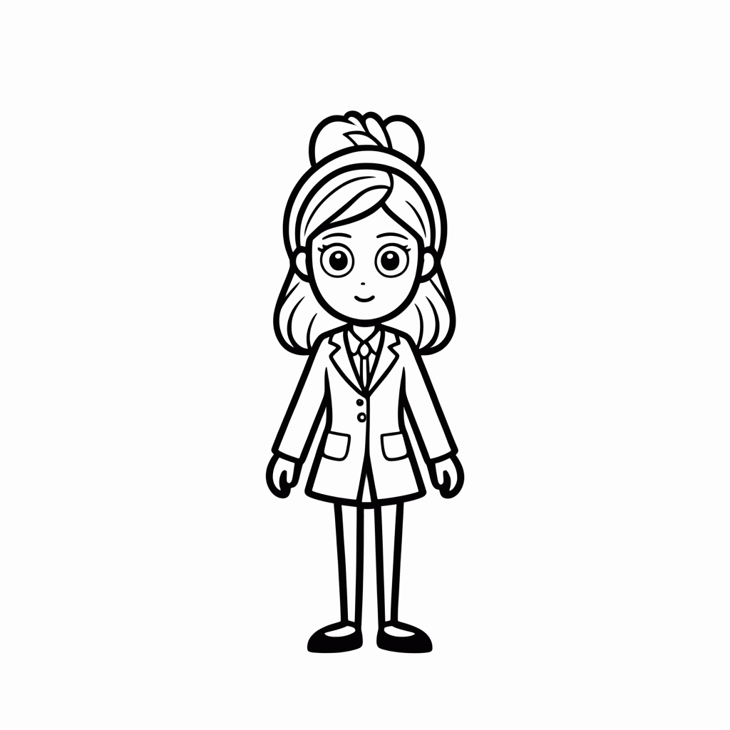 Desenho de Anya Forger Classica para colorir e imprimir grátis em folha A4