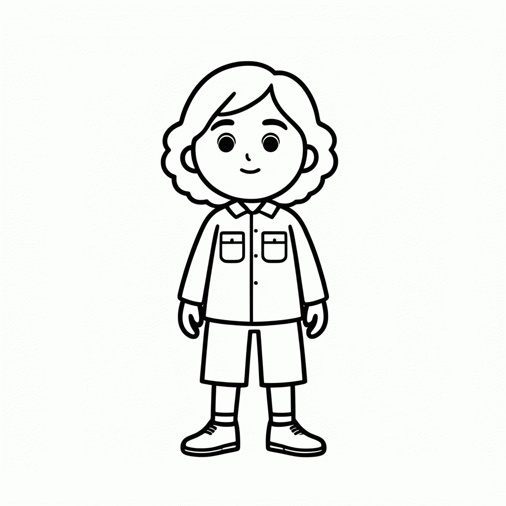 Desenho de Anya Uniforme Eden para colorir e imprimir grátis em folha A4