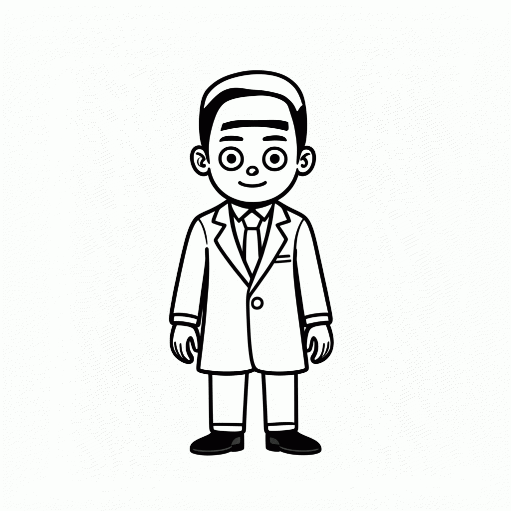 Desenho de Damian Desmond para colorir e imprimir grátis em folha A4