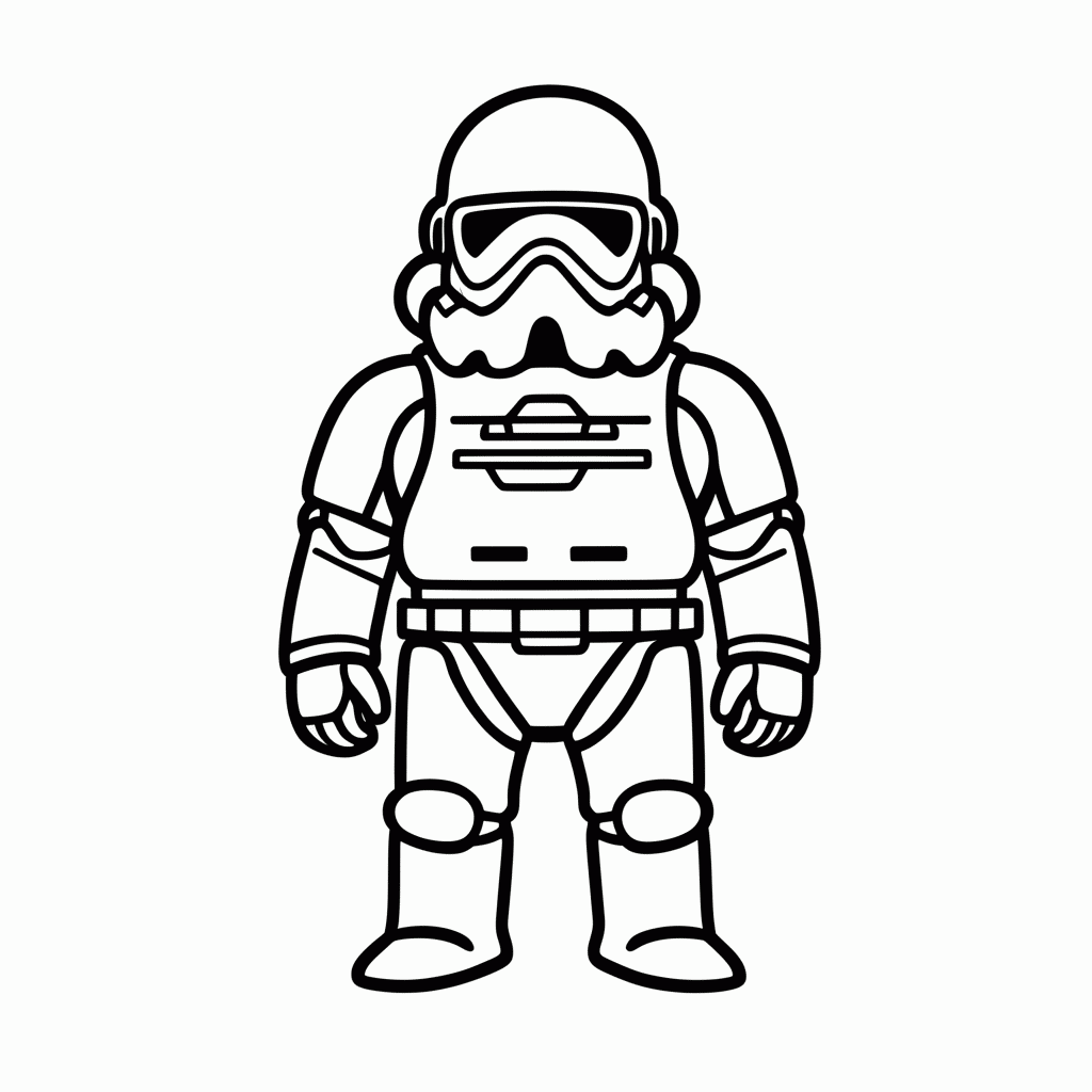 Desenho de Stormtrooper Soldado Imperio para colorir e imprimir grátis em folha A4