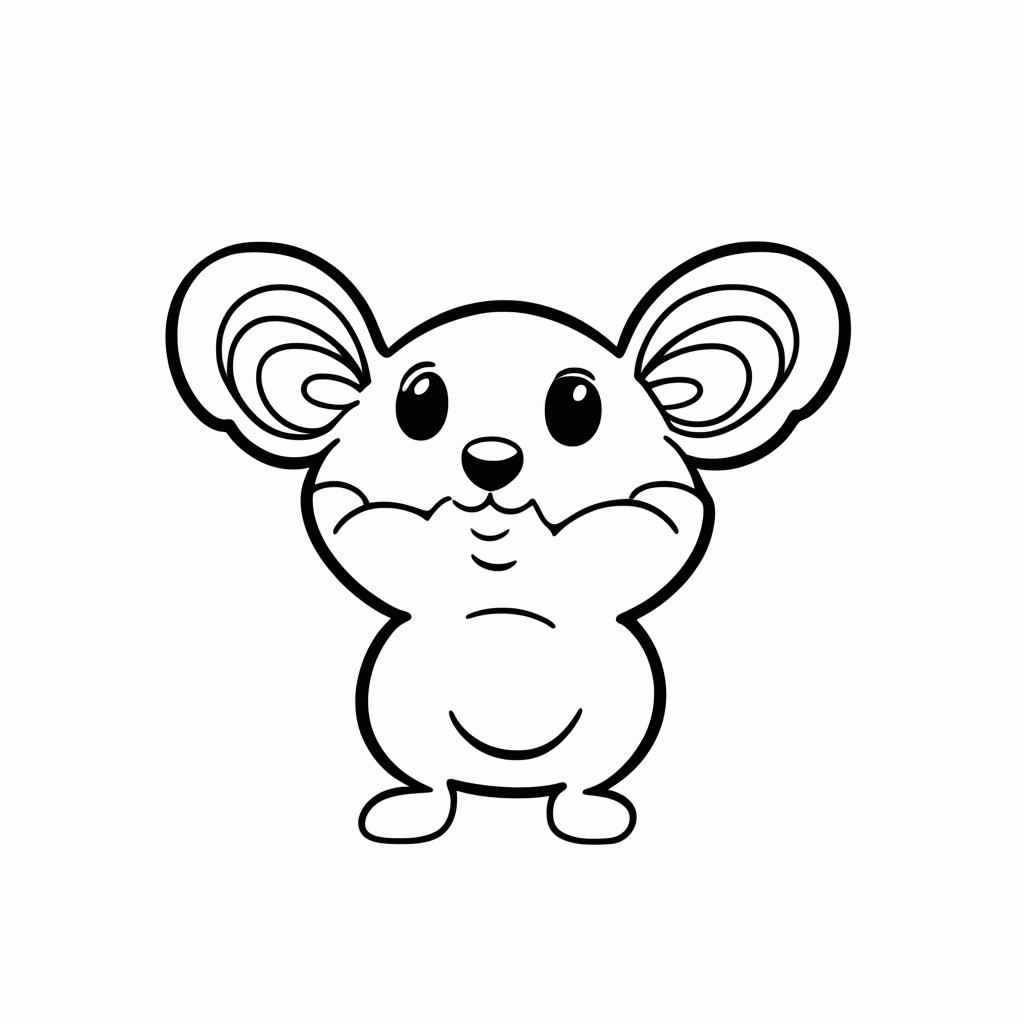 Desenho de Stitch Fofo Bebe para colorir e imprimir grátis em folha A4
