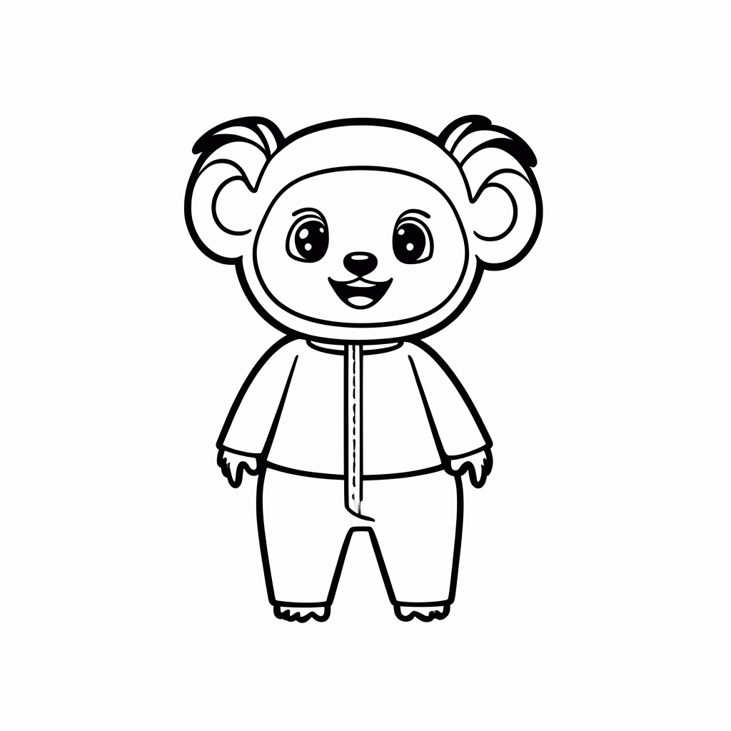 Desenho de Stitch Pijama para colorir e imprimir grátis em folha A4