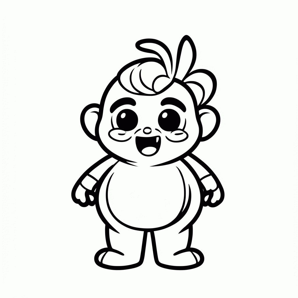 Desenho de Demobaby Bebe Monstro para colorir e imprimir grátis em folha A4