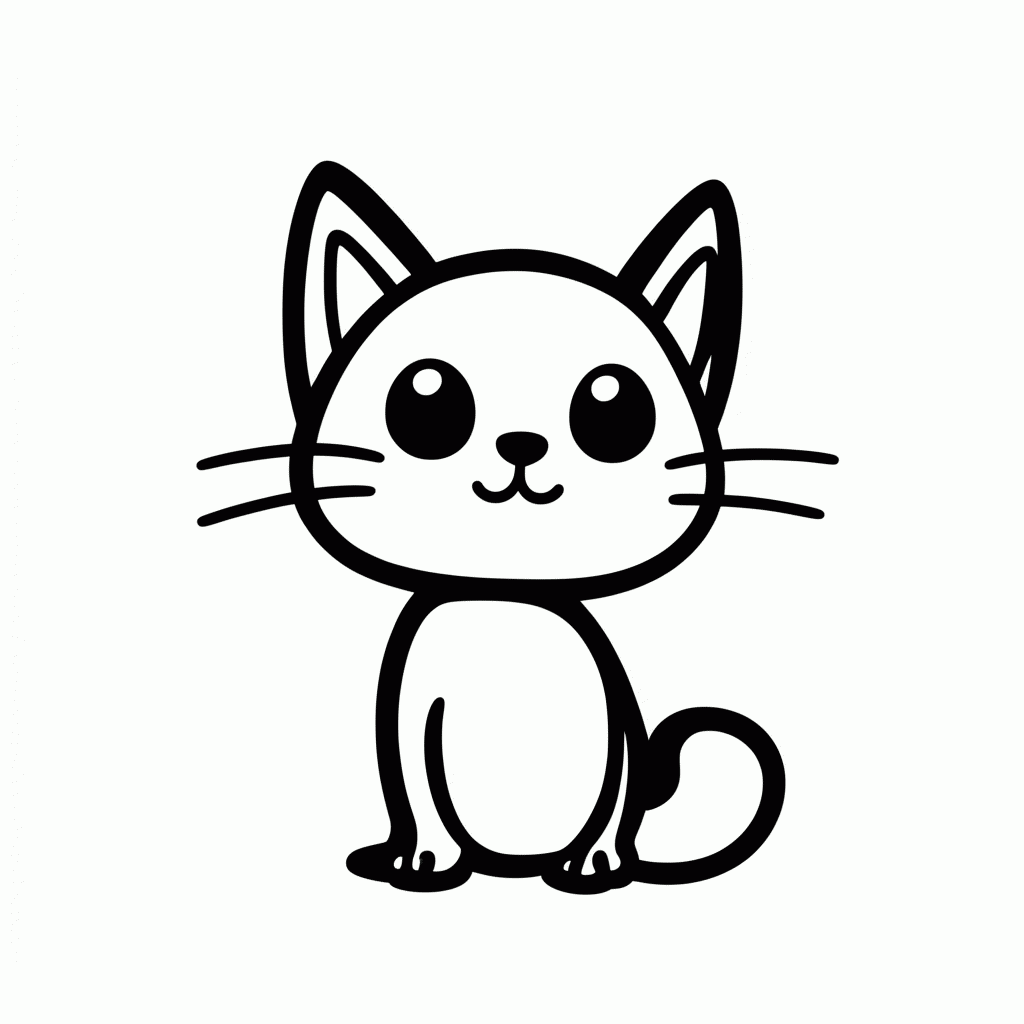 Desenho de Jiji Gato Preto Falante para colorir e imprimir grátis em folha A4