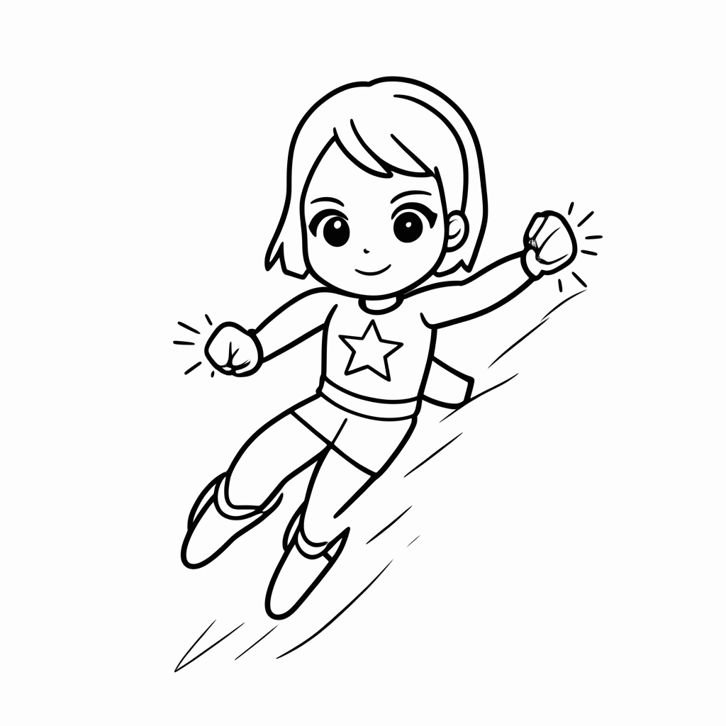 Desenho de Capita Marvel para colorir e imprimir grátis em folha A4