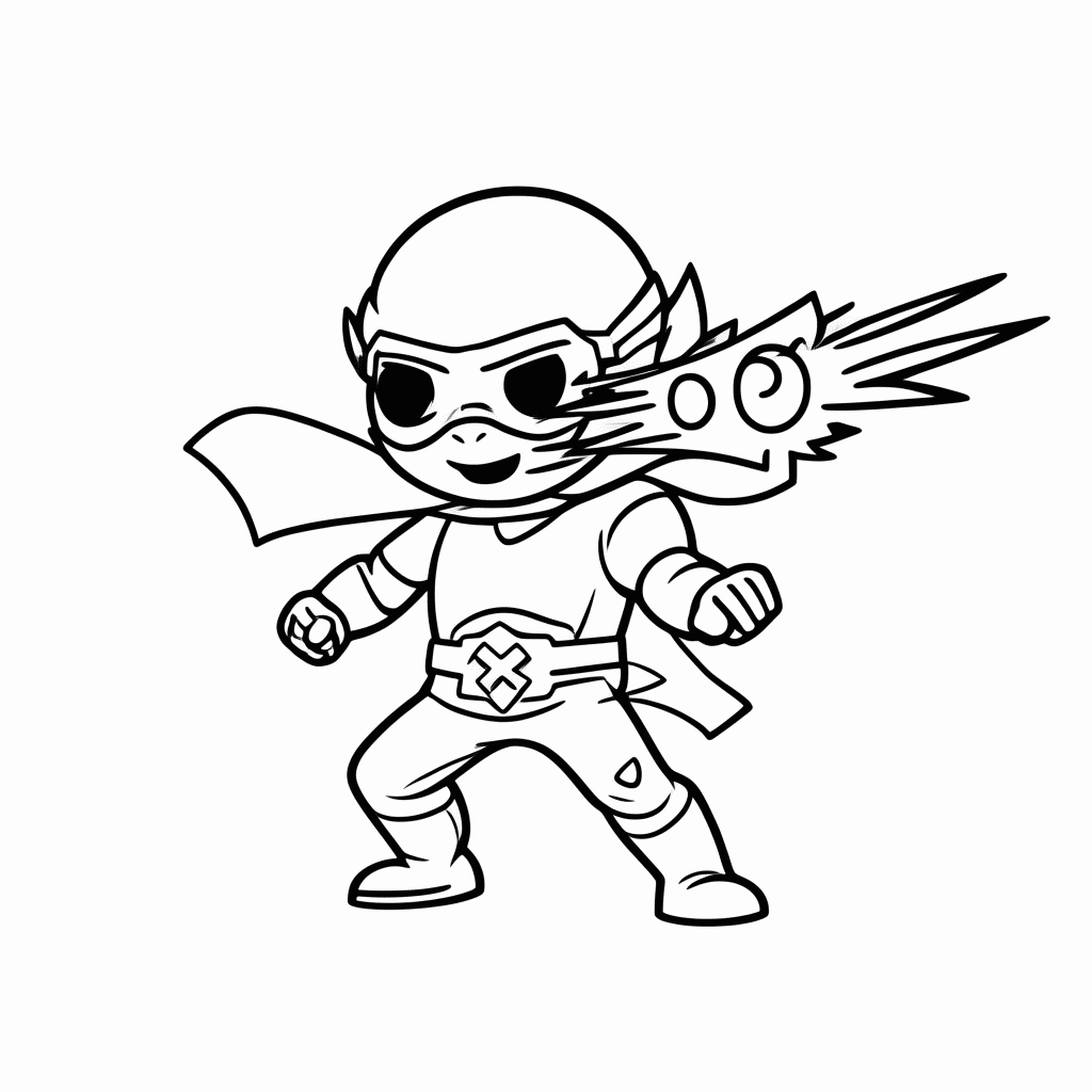 Desenho de Ciclope para colorir e imprimir grátis em folha A4