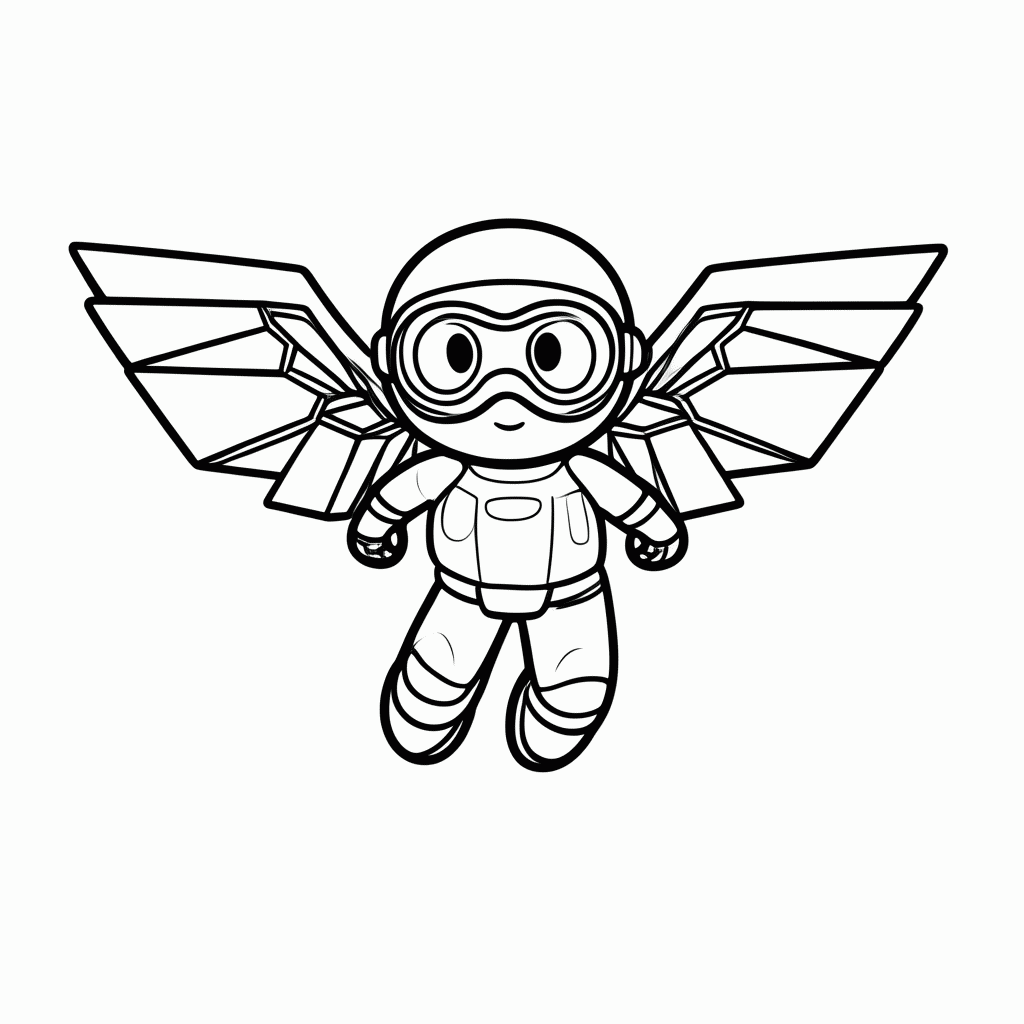 Desenho de Falcao para colorir e imprimir grátis em folha A4