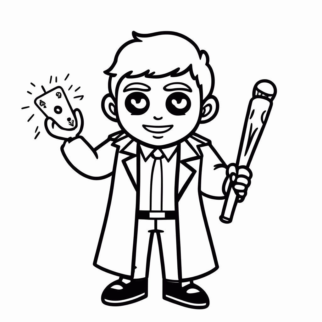 Desenho de Gambit para colorir e imprimir grátis em folha A4