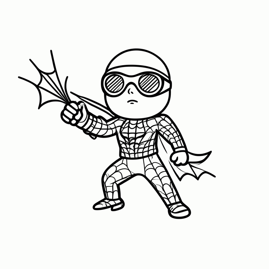 Desenho de Homem Aranha para colorir e imprimir grátis em folha A4