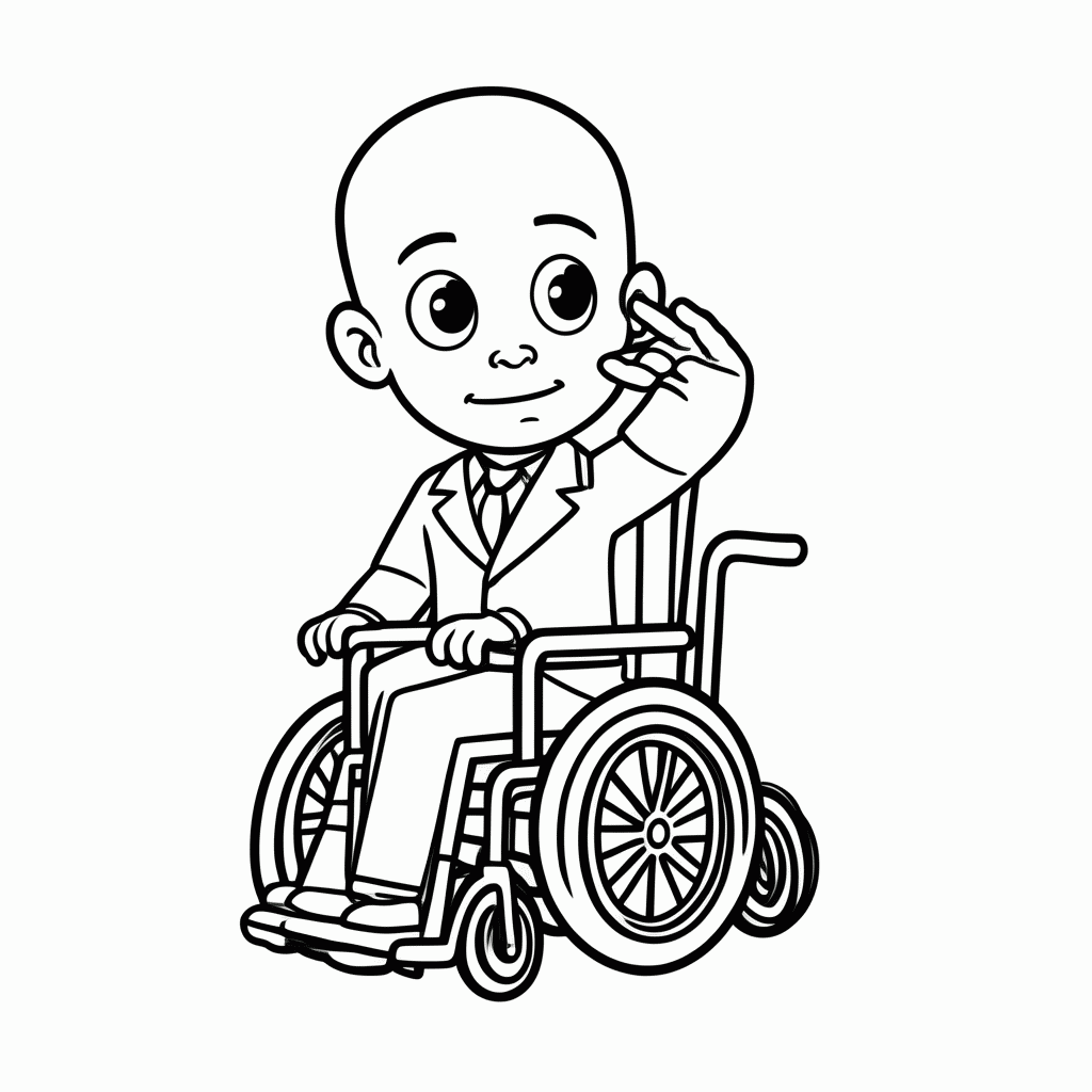Desenho de Professor X para colorir e imprimir grátis em folha A4