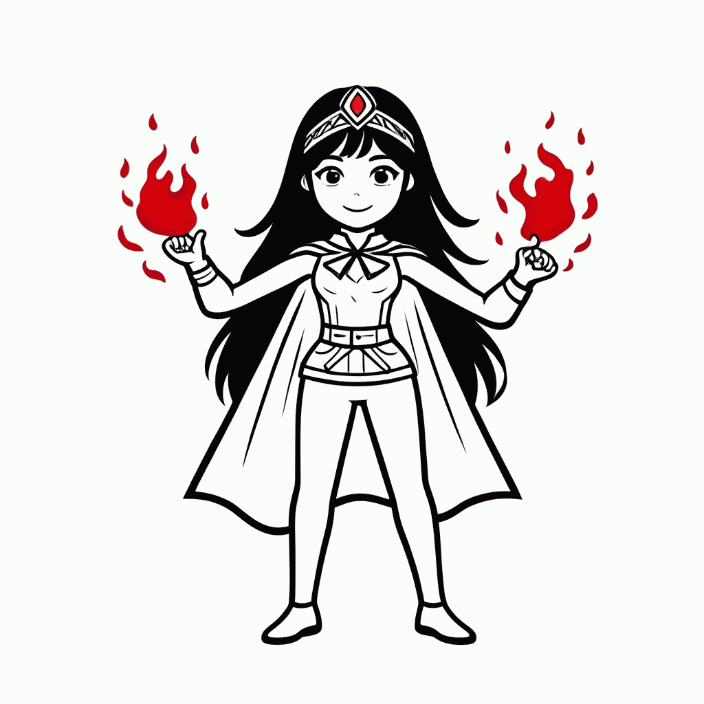 Desenho de Wanda para colorir e imprimir grátis em folha A4