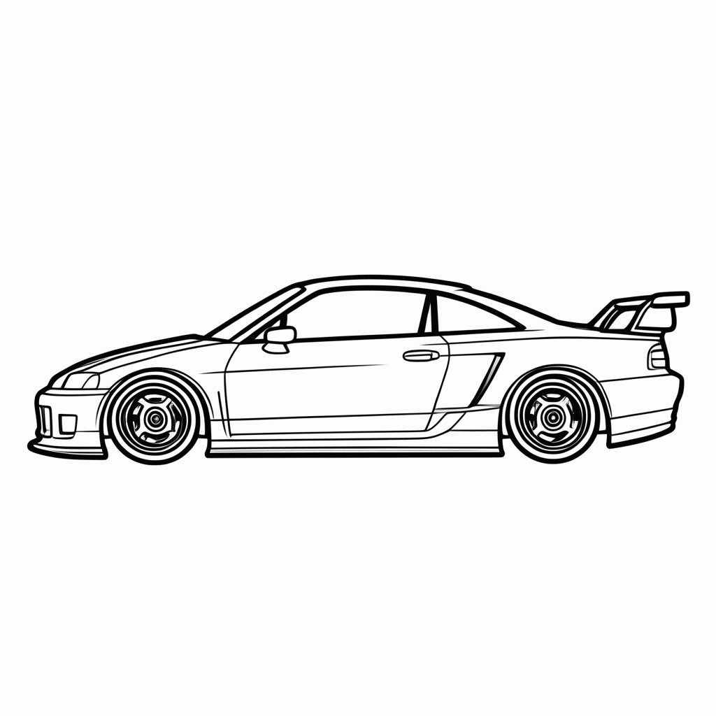 Desenho de Gtr Skyline para colorir e imprimir grátis em folha A4
