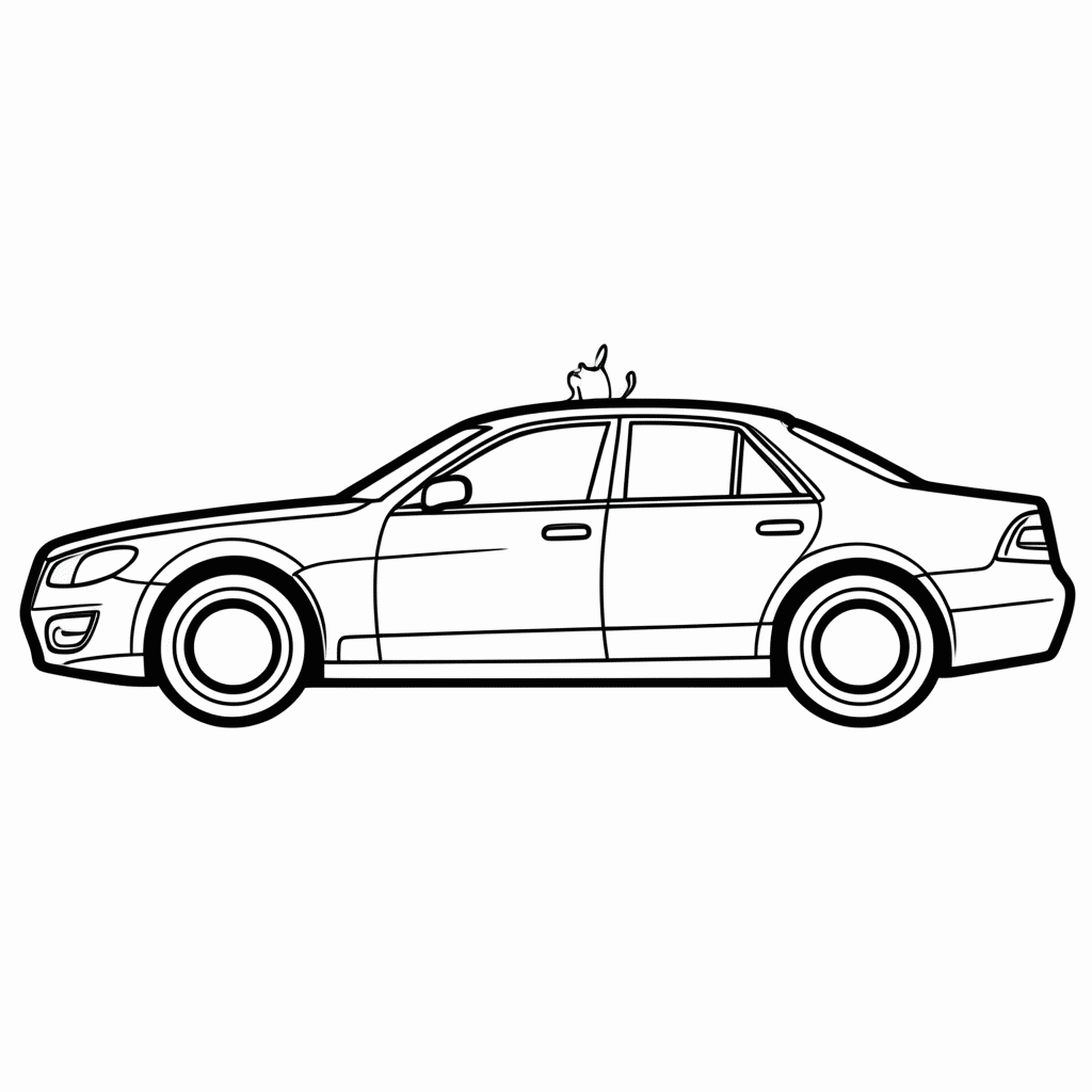 Desenho de Jaguar Xj para colorir e imprimir grátis em folha A4
