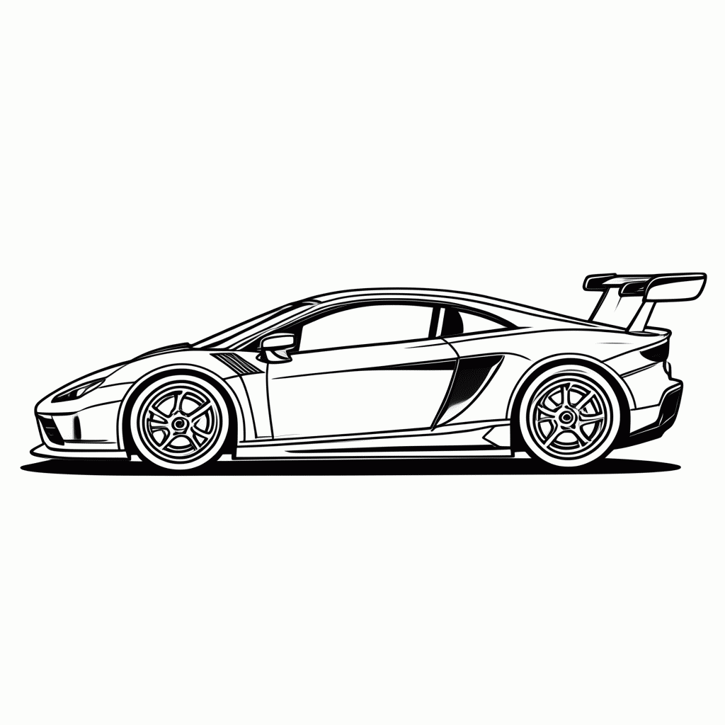 Desenho de Mclaren para colorir e imprimir grátis em folha A4