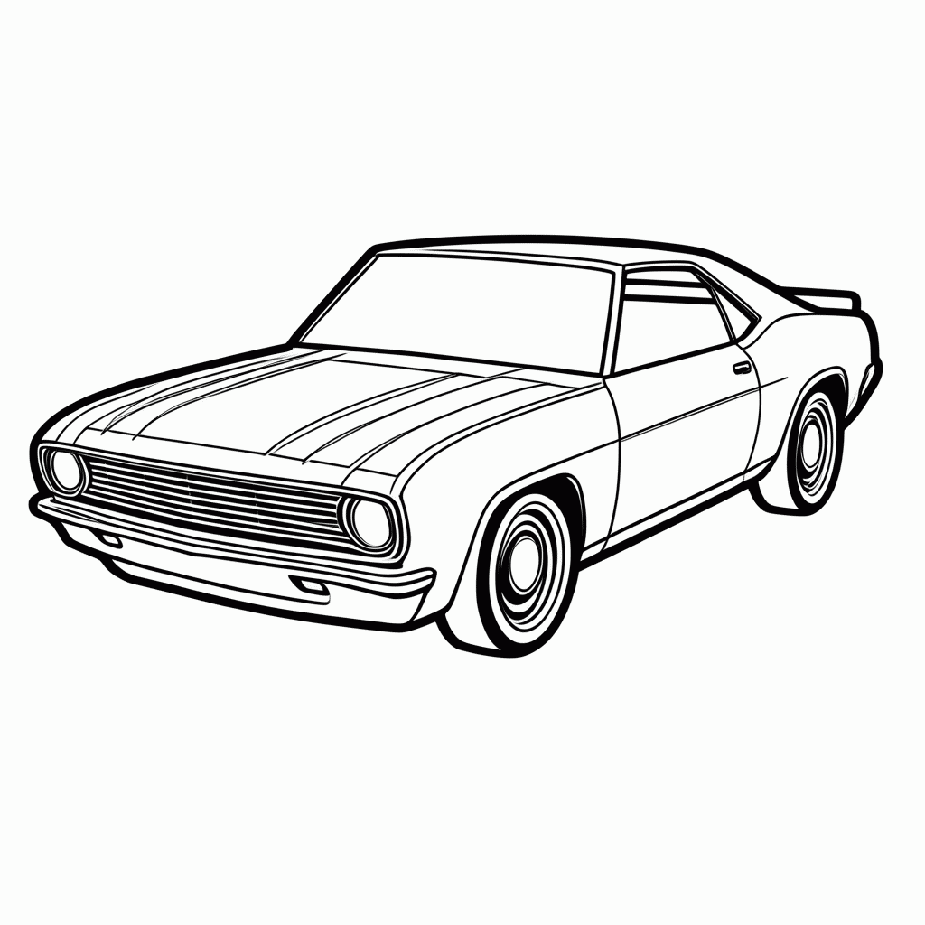 Desenho de Mustang Shelby para colorir e imprimir grátis em folha A4
