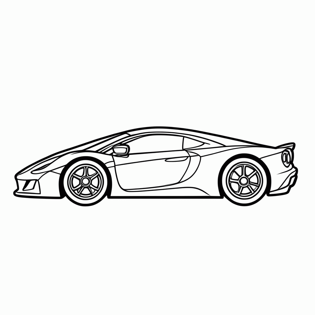 Desenho de Pagani para colorir e imprimir grátis em folha A4