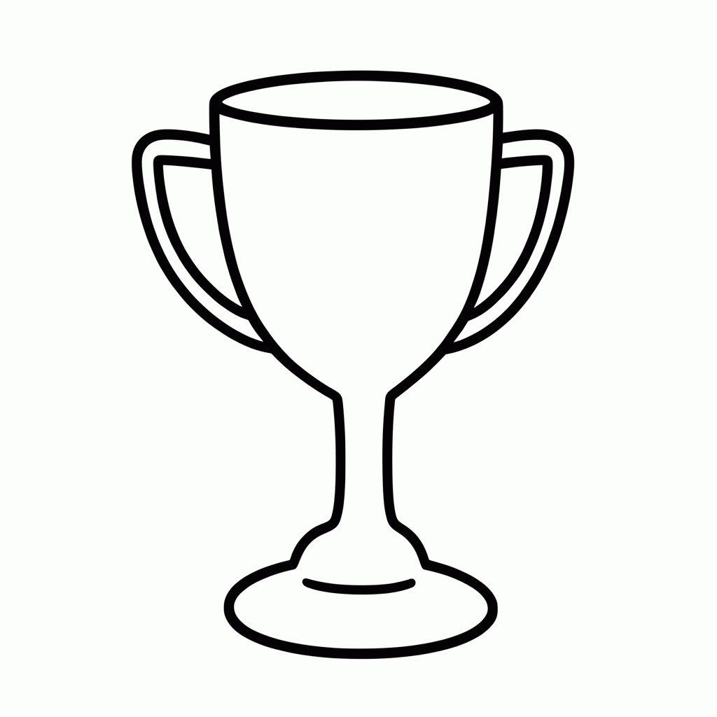 Desenho de Taça do Brasileirão para colorir e imprimir grátis em folha A4