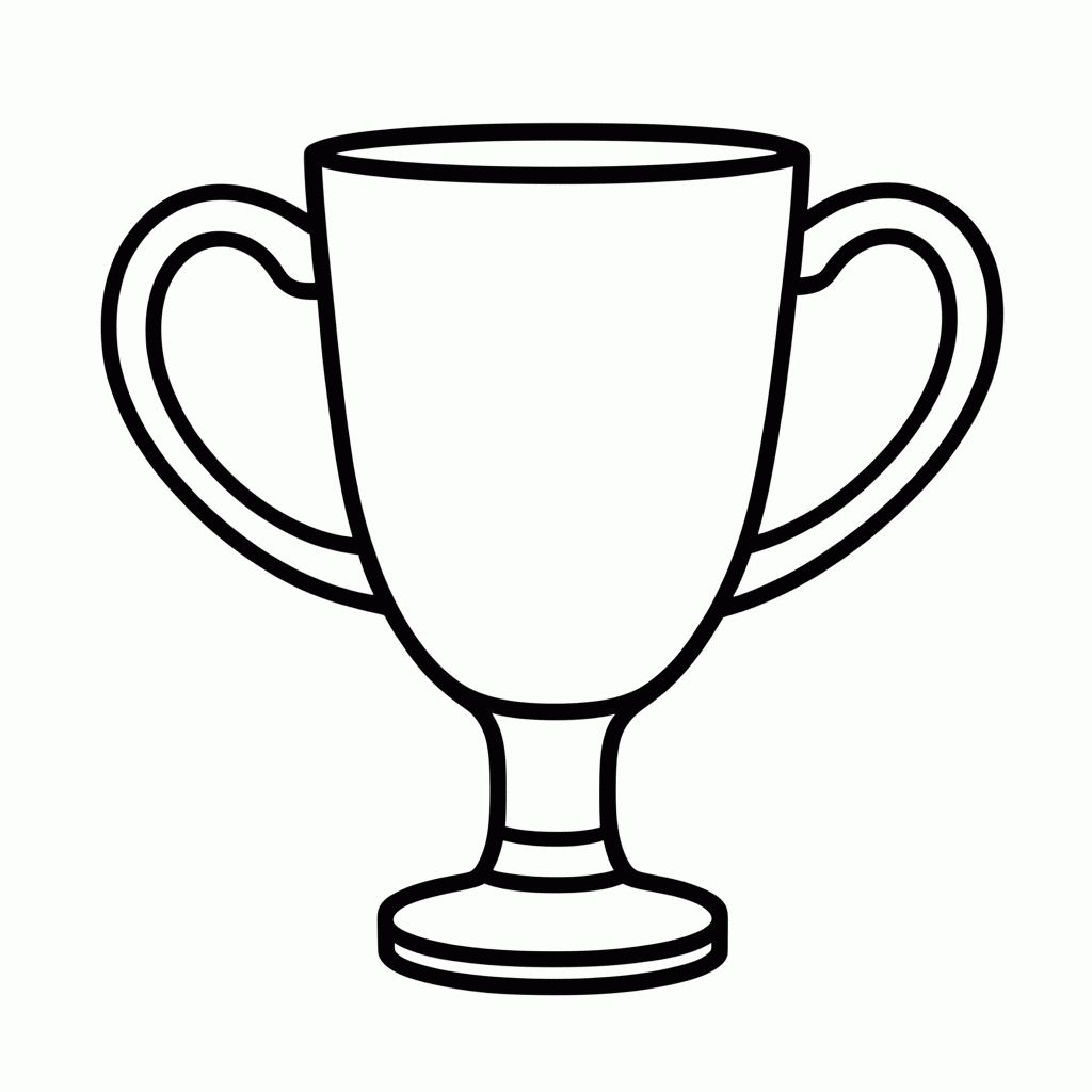Desenho de Taça da Champions League para colorir e imprimir grátis em folha A4