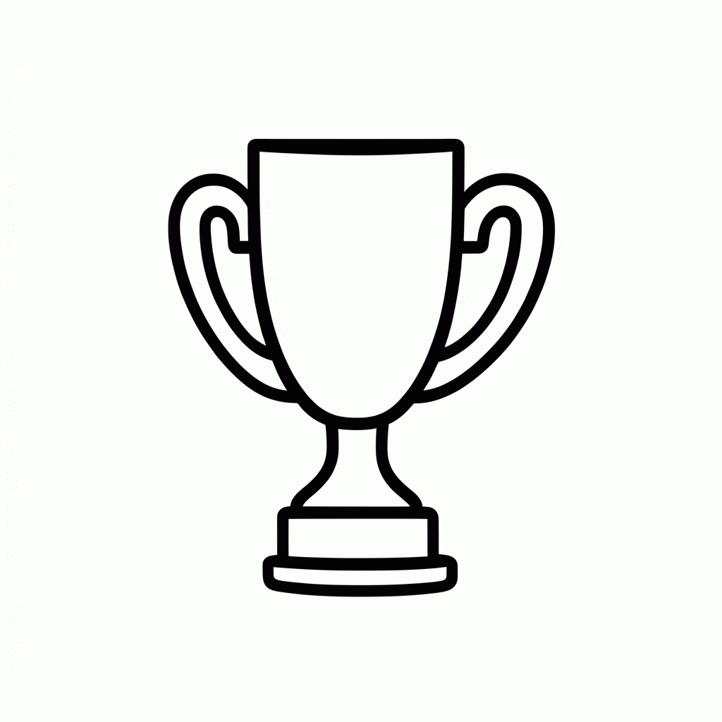Desenho de Taça da Copa do Brasil para colorir e imprimir grátis em folha A4