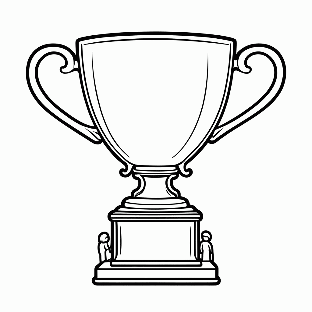 Desenho de Taça da Eurocopa para colorir e imprimir grátis em folha A4