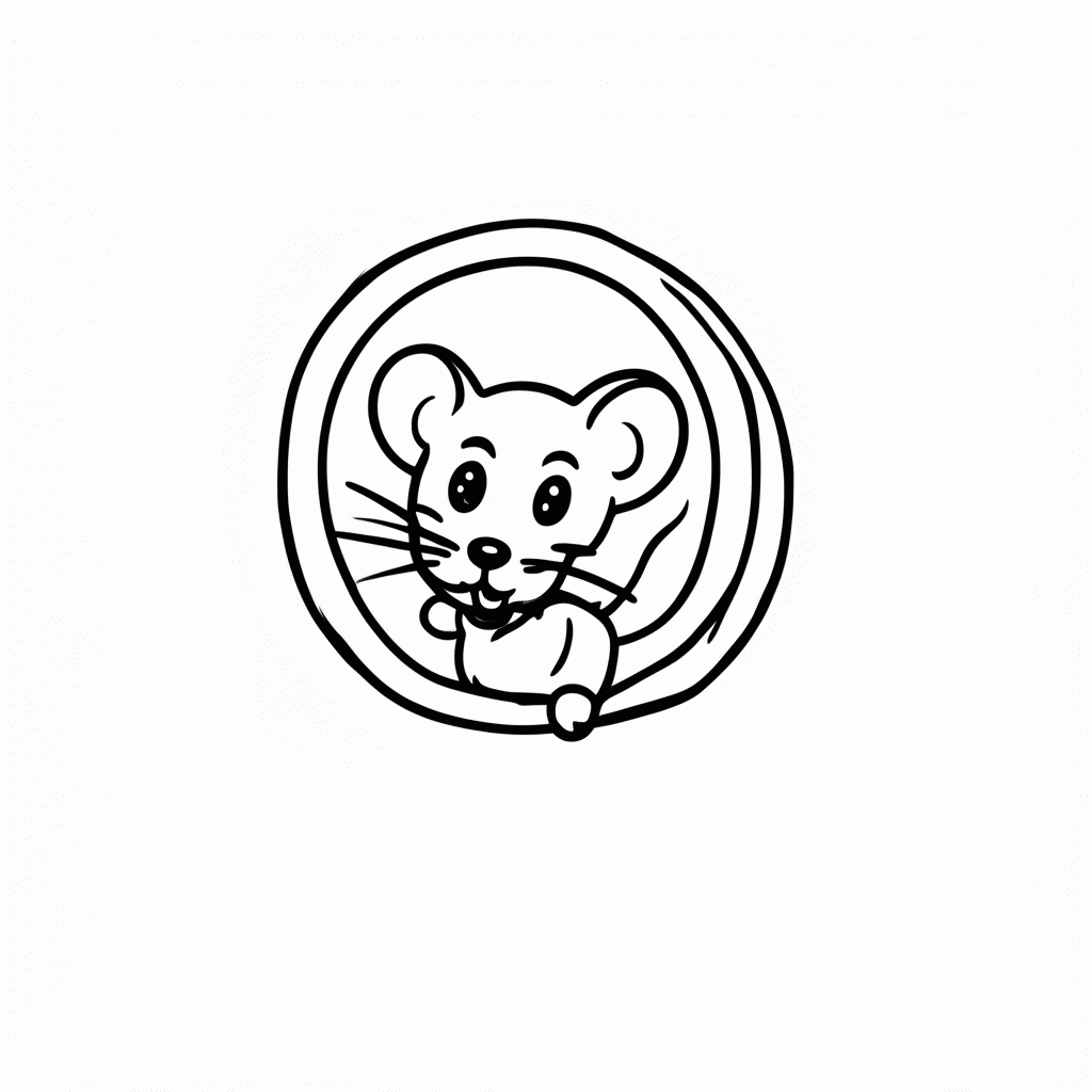 Desenho de Jerry no Buraco da Parede para colorir e imprimir grátis em folha A4