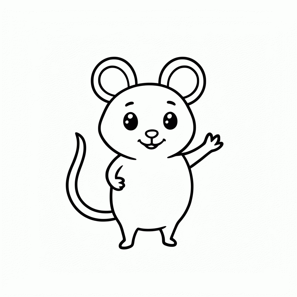Desenho de Jerry, o Rato para colorir e imprimir grátis em folha A4