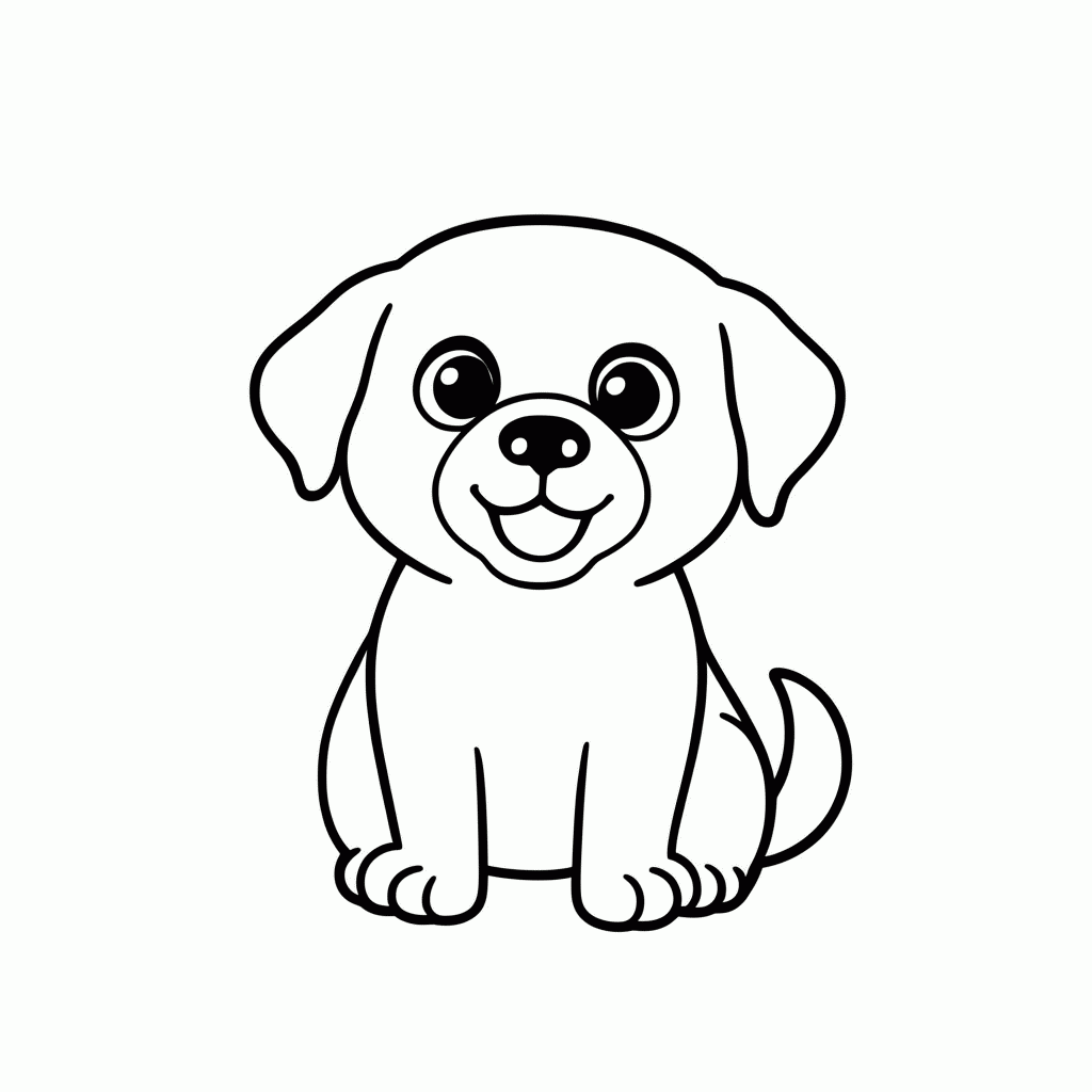 Desenho de Tyke, o Filhote para colorir e imprimir grátis em folha A4