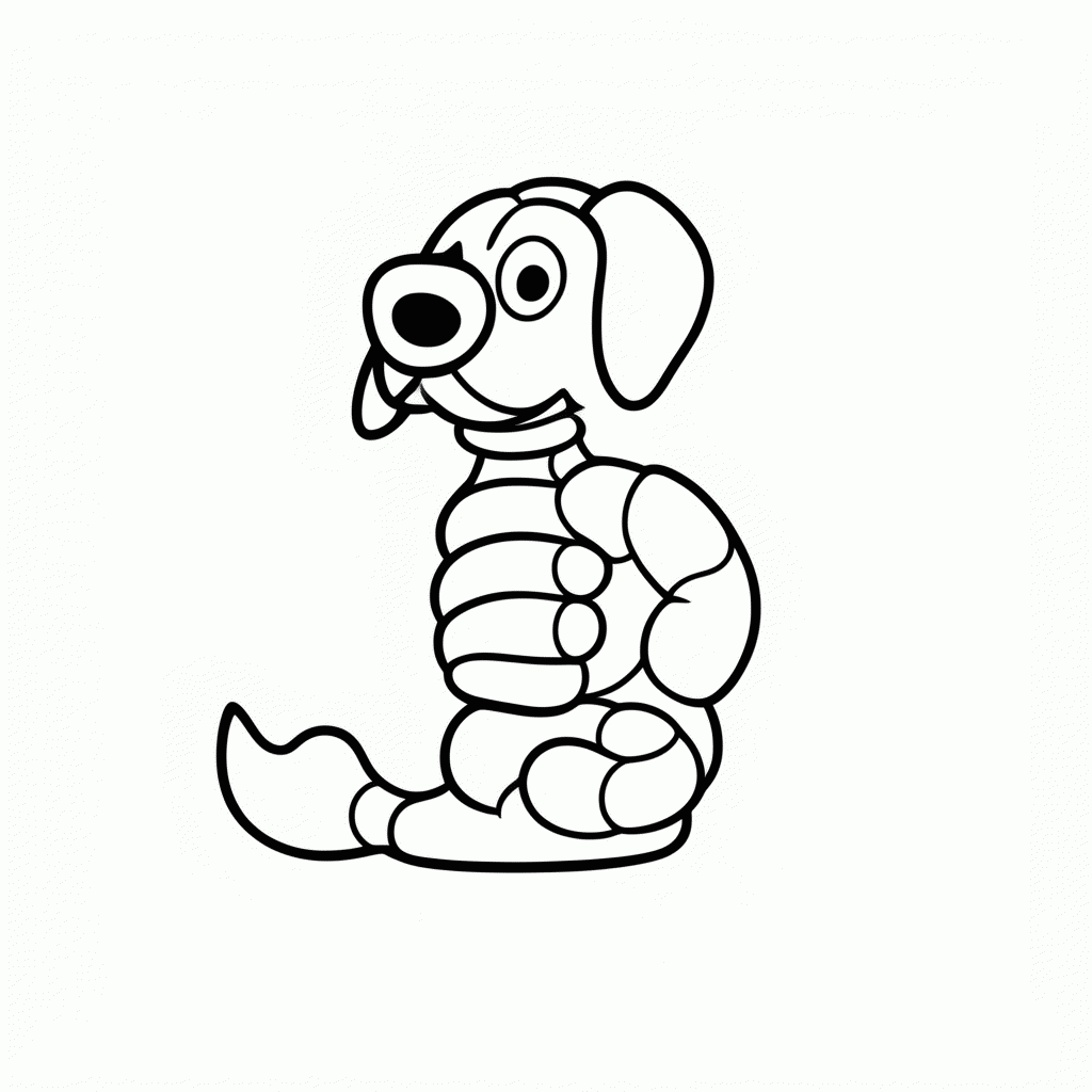 Desenho de Slinky Cachorro De Mola para colorir e imprimir grátis em folha A4