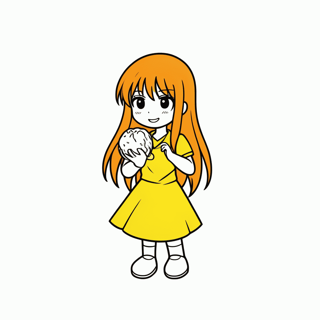 Desenho de Magali Jovem para colorir e imprimir grátis em folha A4