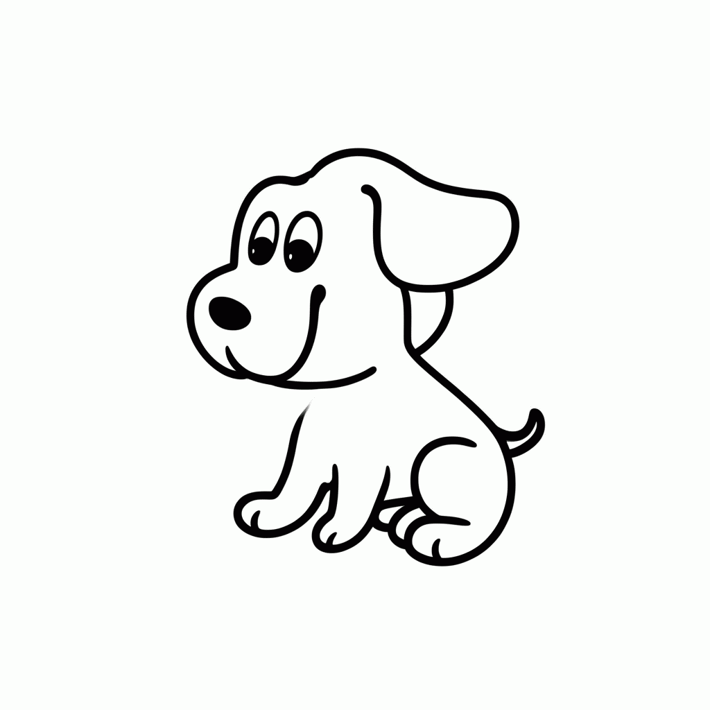Desenho de Bidu Cachorro Azul para colorir e imprimir grátis em folha A4