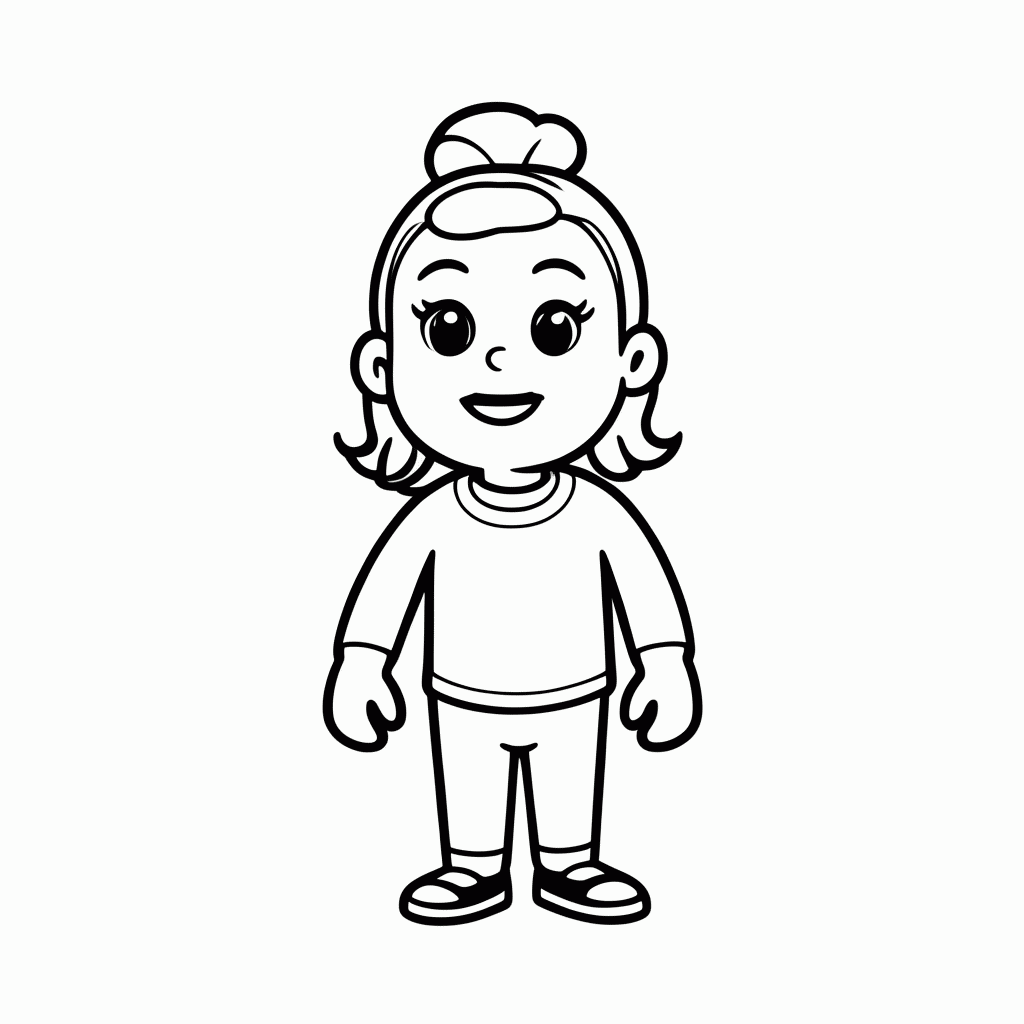Desenho de Chico Bento Com Rosinha para colorir e imprimir grátis em folha A4