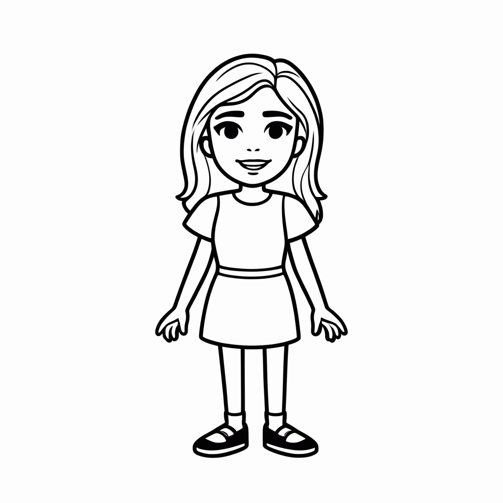 Desenho de Denise Magali Amiga para colorir e imprimir grátis em folha A4