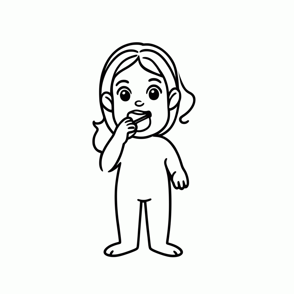Desenho de Magali Comendo Melancia para colorir e imprimir grátis em folha A4