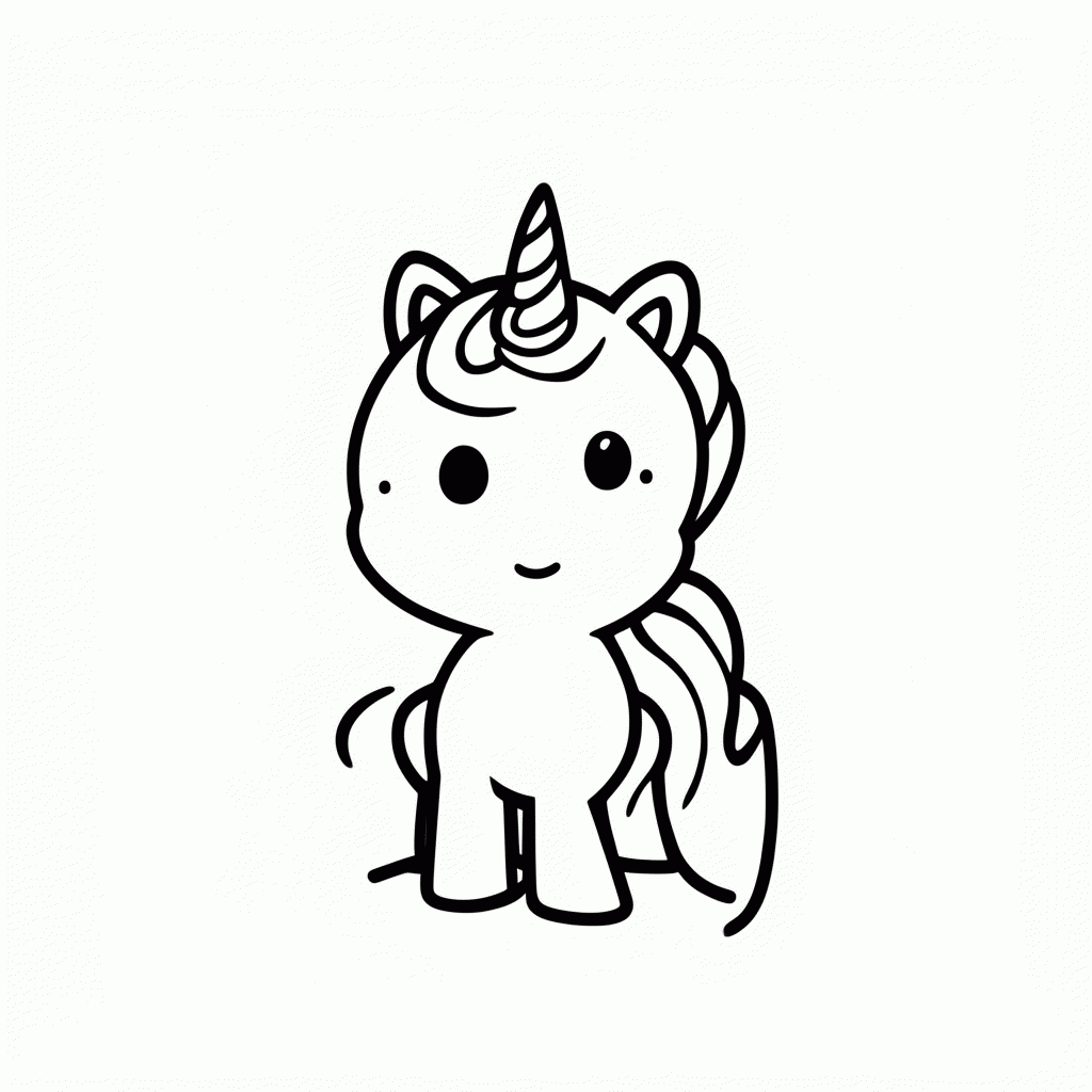 Desenho de Unicornio Amizade para colorir e imprimir grátis em folha A4