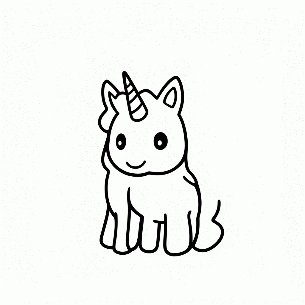 Desenho de Unicornio Dois Amigos para colorir e imprimir grátis em folha A4