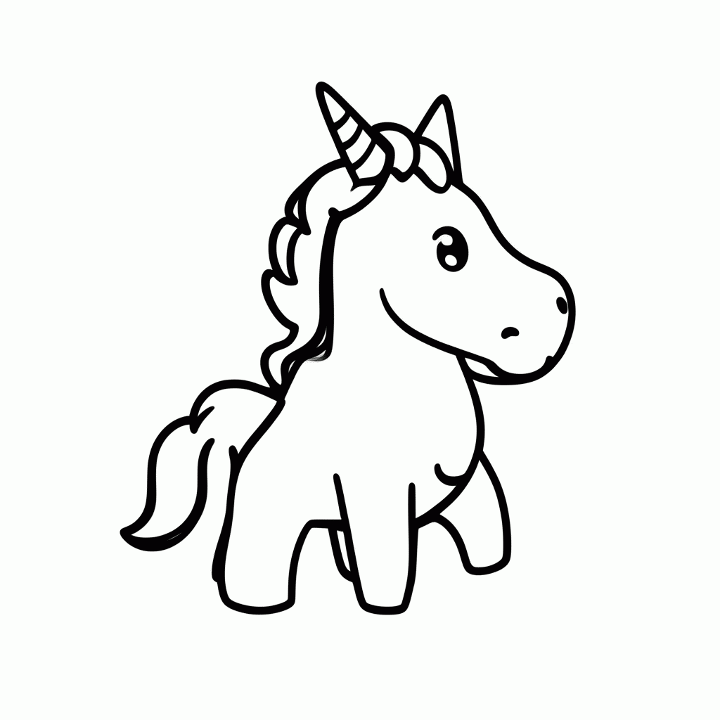 Desenho de Unicornio Natal para colorir e imprimir grátis em folha A4