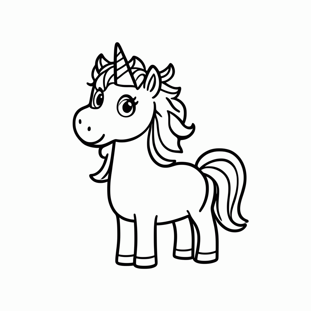 Desenho de Unicornio Nuvens para colorir e imprimir grátis em folha A4