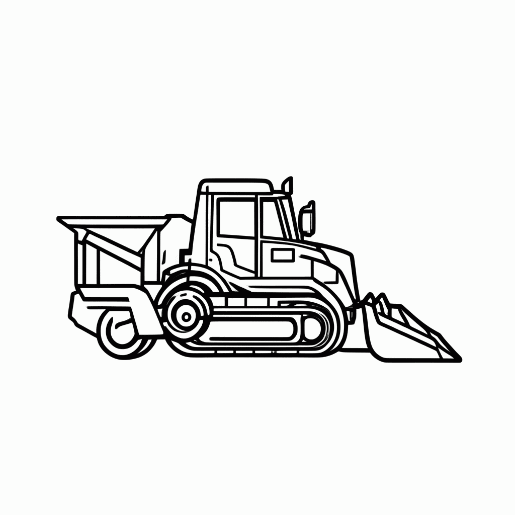 Desenho de Asfaltadora para colorir e imprimir grátis em folha A4