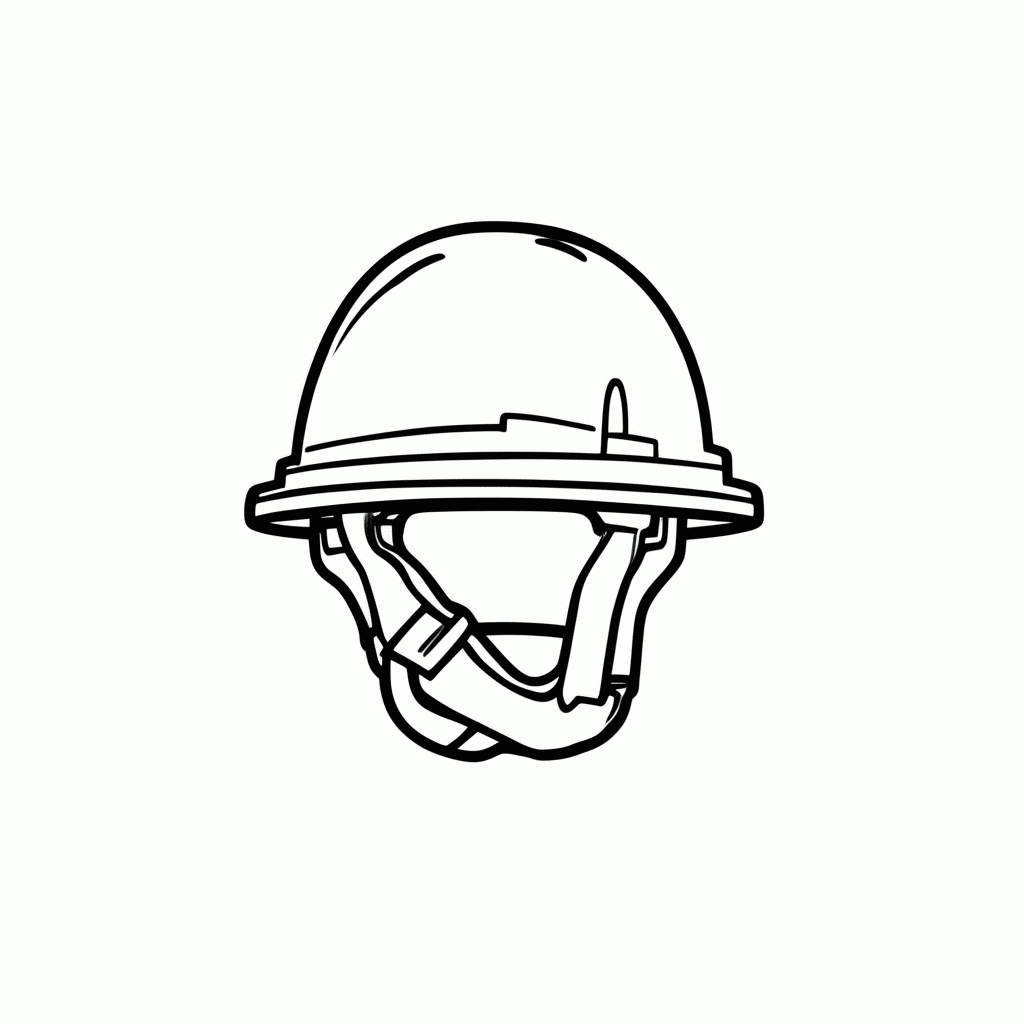 Desenho de Capacete De Construcao para colorir e imprimir grátis em folha A4
