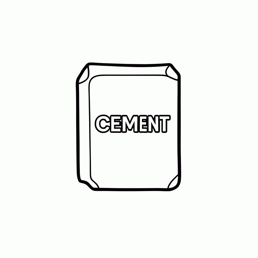 Desenho de Cimento para colorir e imprimir grátis em folha A4