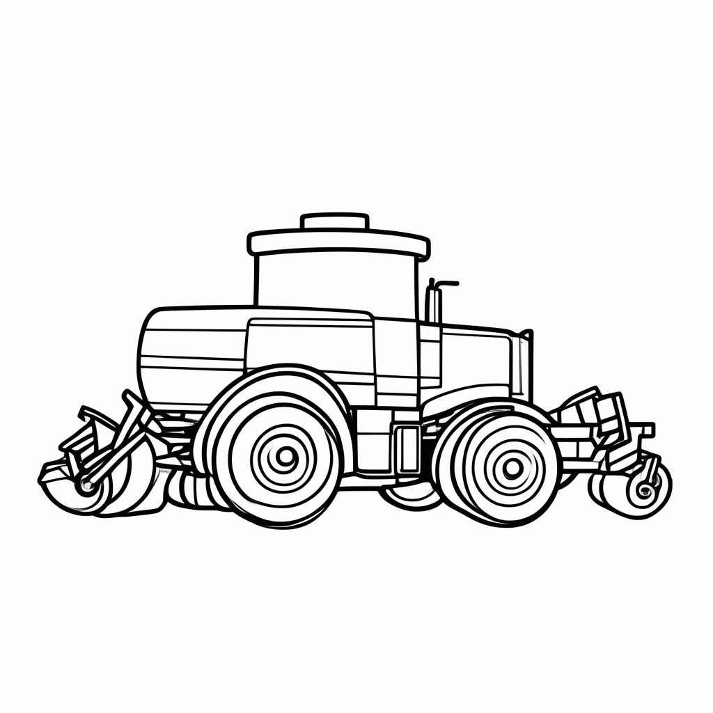 Desenho de Colheitadeira para colorir e imprimir grátis em folha A4