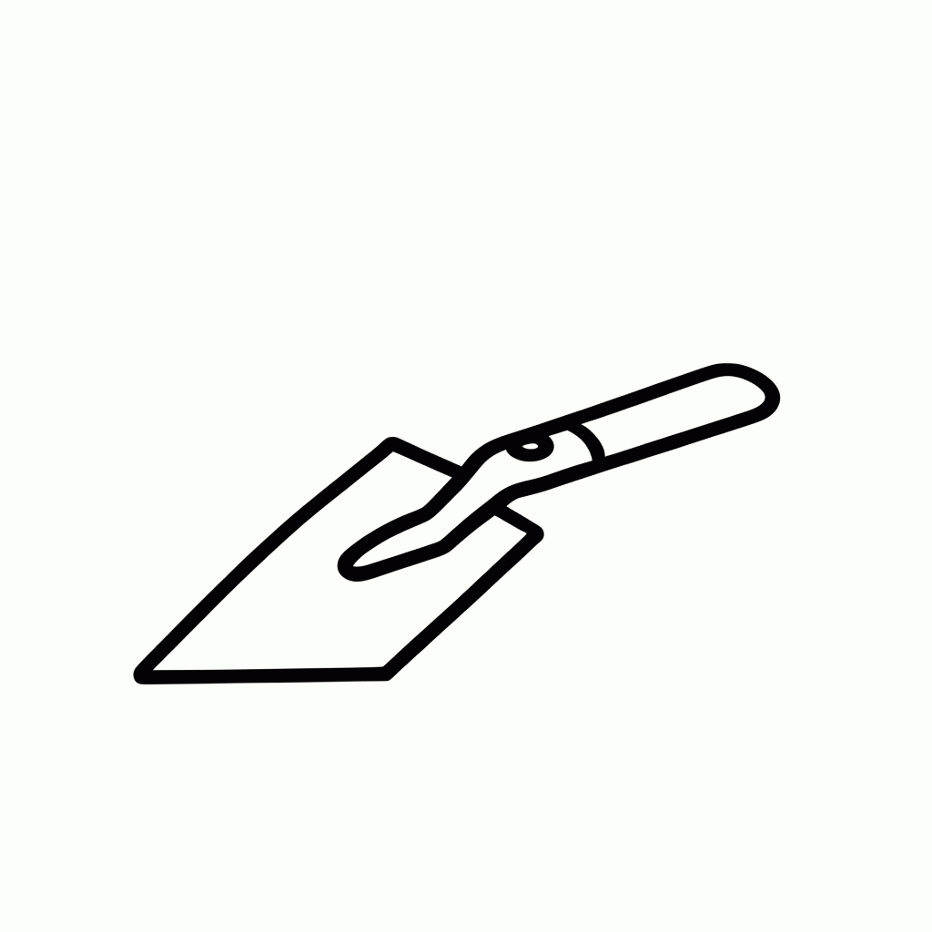 Desenho de Colher De Pedreiro para colorir e imprimir grátis em folha A4