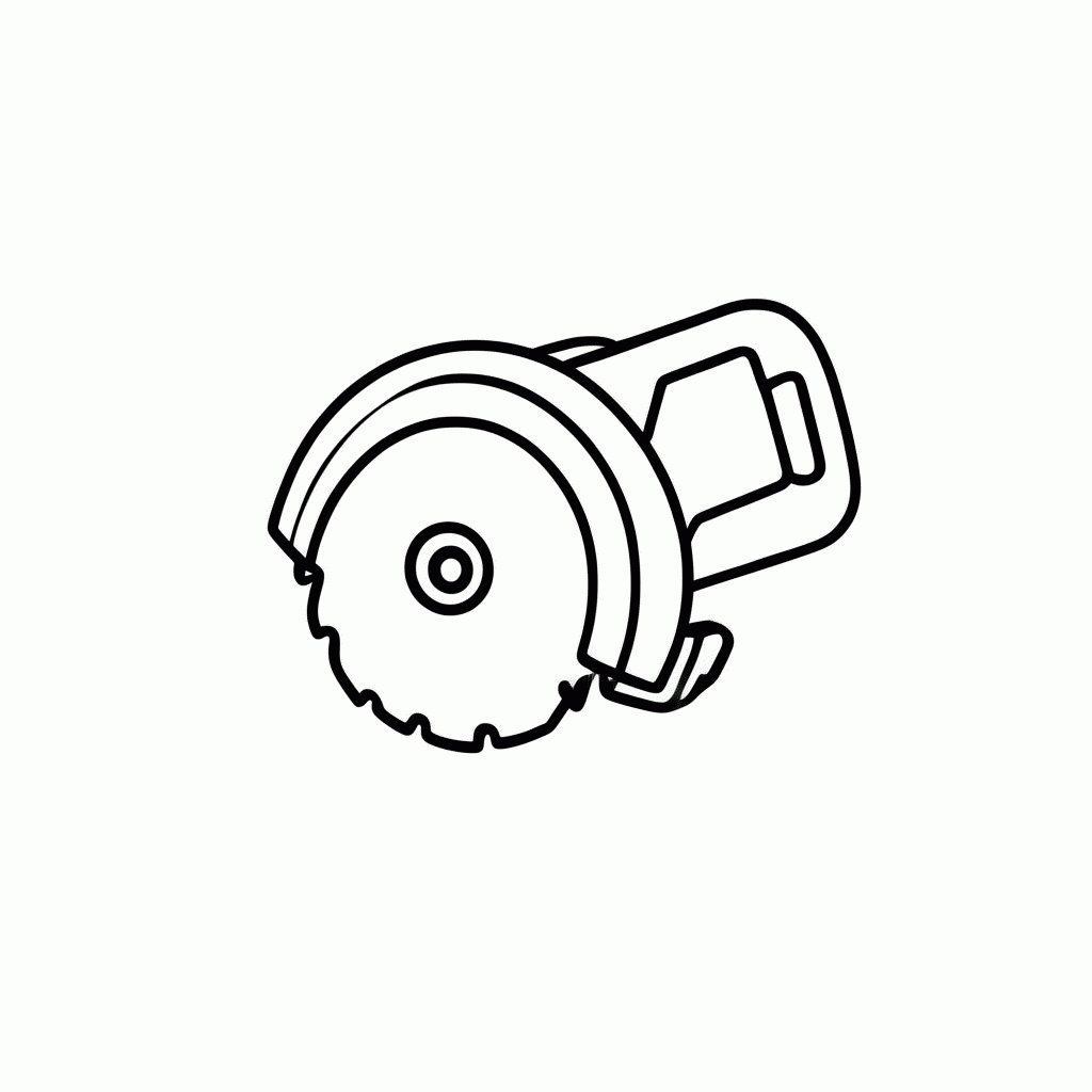 Desenho de Serra Eletrica para colorir e imprimir grátis em folha A4